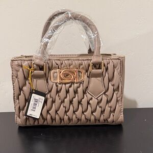 bebe Mushroom Woven Satchel